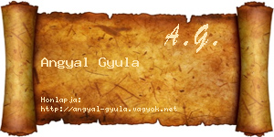 Angyal Gyula névjegykártya
